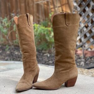 Matisse Stella Fawn Suede Knee High Tall Heeled Boots Women's 10